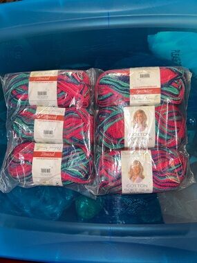 Premier Deborah Norville Cotton Soft Silk Multi Yarn in Stained Glass 6 Sk Lot
